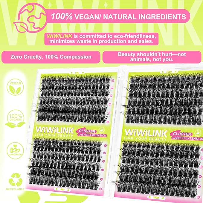 Lash Clusters with Spikes 60D 80D 100D 200D Individual Lashes 456PCS 12-18mm Spiky Manga Eyelash Clusters Wispy Cluster Eyelash Extensions D-curly DIY Lash Extension for Beginners