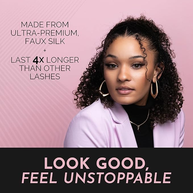 Luxillia 8-Piece Clear & Black Magnetic Eyelashes with Applicator & Magnetic Eyeliner Kit – Reusable Natural Magnetic Lashes – Easy Apply Lash Kit for Beginners – Waterproof Dramatic Looks