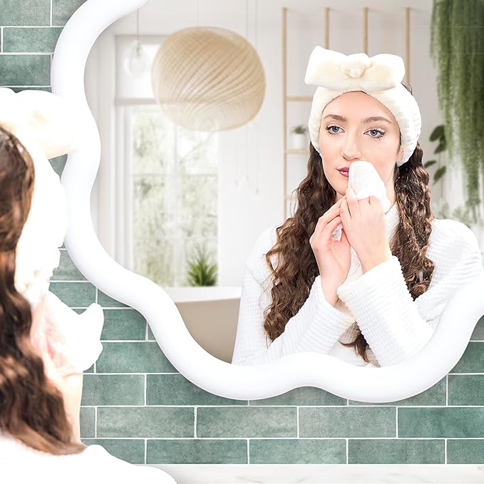 Disney Spa Headband, Soft, Plush, Adjustable, and Fun Hair Accessory for Skincare and Makeup Routines, Tinker Bell by Belle Maison