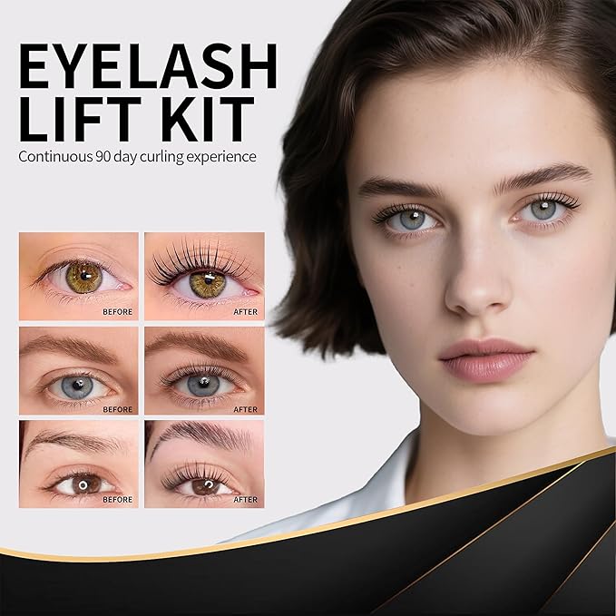 2025 New Upgraded EyeLash Lift Kit Eyelash Extension Kit Eyelash Perm Kit, Eyelash Lifting & Eyelash Curling Includes Eye Shields, Pads, Accessories,Achieve Salon-Quality