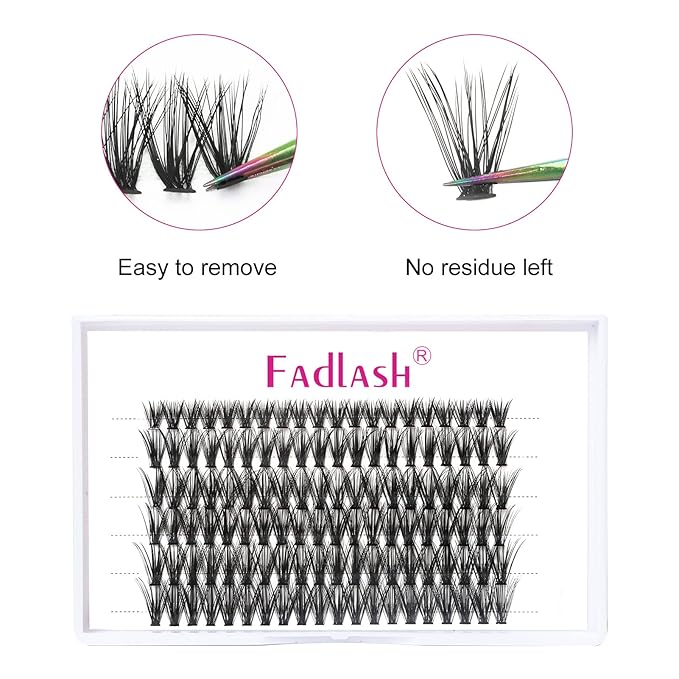 Lash Clusters Extensions 40D Individual Cluster Lashes Black Mink DIY Eyelash Extensions at Home Professional Makeup (40D-0.07-D, 11mm)