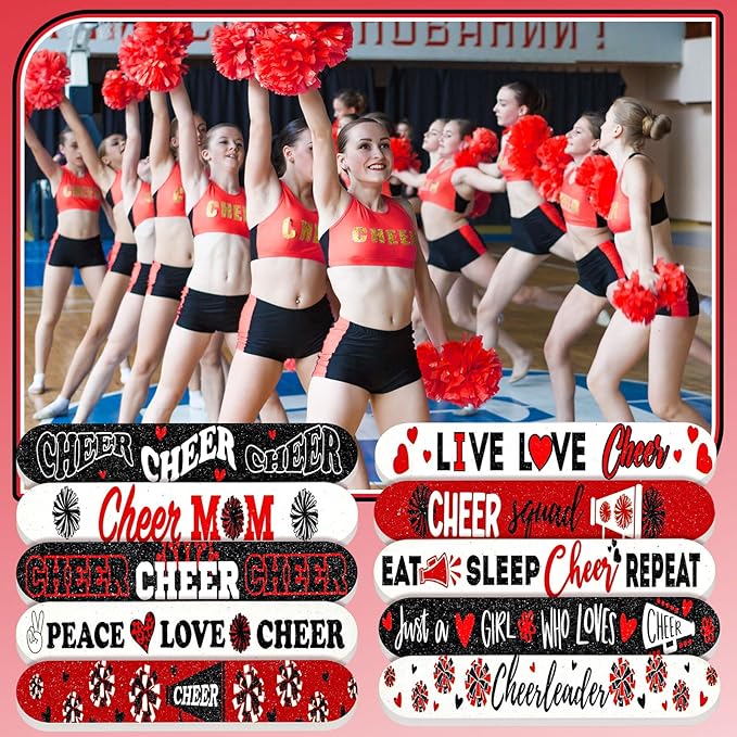 50 Pack Cheerleader Gifts Bulk for Team Cheer Mini Nail Files for Women Cheerleader Emery Boards Funny Cheer Party Favors Small Spa Gifts for Women Teammates Salon Manicure Tools