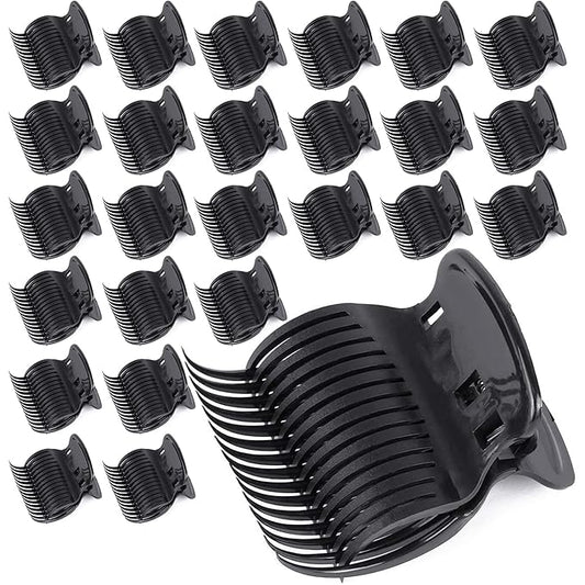 Tbestmax 24 Hot Roller Clips for Hair Curler Claw Clip Replacement Hair Section Styling for Women Girls Black