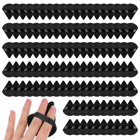 150Pcs Triangle Powder Puff Bulk- 2.75" Soft Washable Face Makeup Puff for Face Powder -Loose Velour Setting Powder Sponges for Body Face Cosmetic, Wet Dry Foundation Makeup Tools