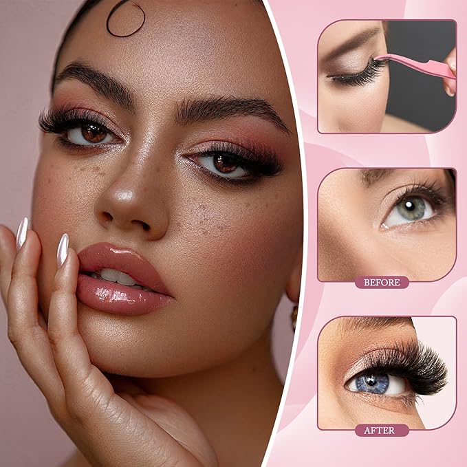 YIDUO Eyelash Extension Kit with 2X Bond&Seal 10-20mm 60D+80D+100D Volume 3D Lash Clusters Kit 3 Styles 760Pcs Wispy Natural Soft DIY Individual Lash Clusters Kit Box for Beginners