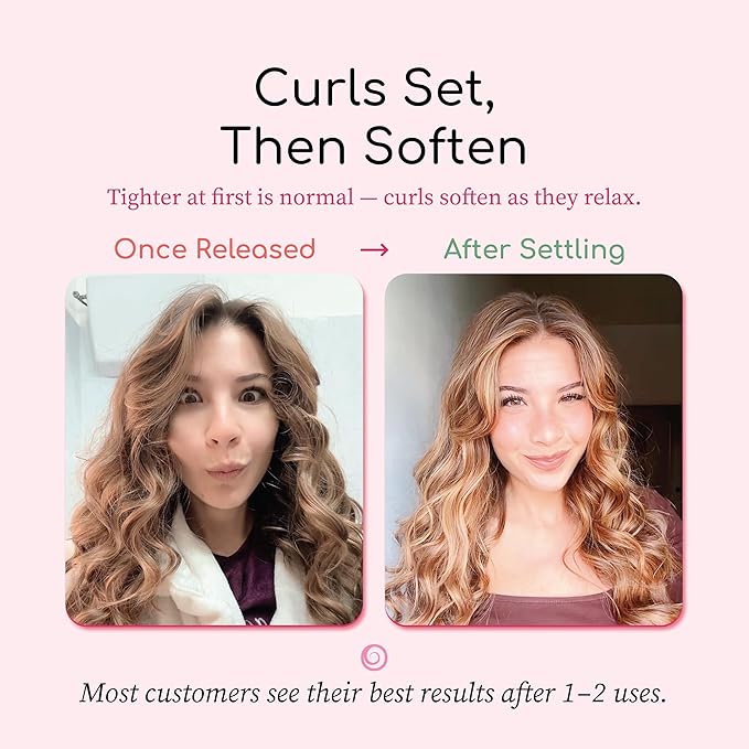 Octocurl No Headband Heatless Curlers for Medium to Thin Hair – Lightweight Curling System for Controlled, 360° Heat-Free Curls