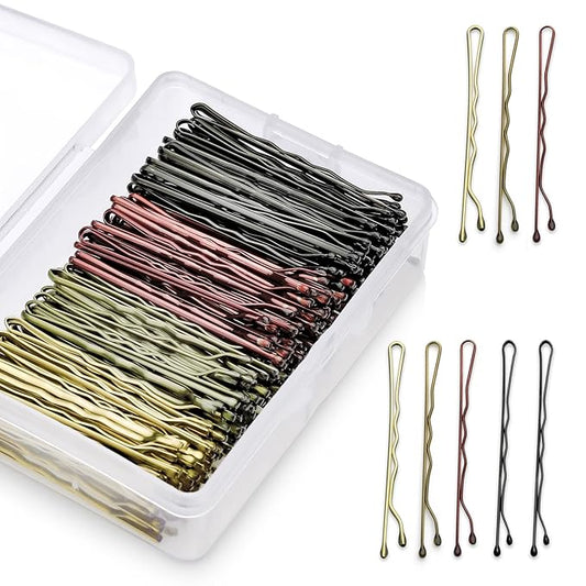 200PCS 2Inches Hair Pins Kit Hair Clips Secure Hold Bobby Pins Hair Clips for Women Girls and Hairdressing Salon With Clear Storage Box(Multicolor）