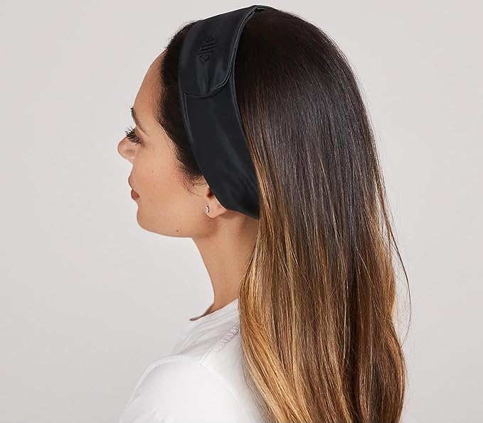 SLIP Glam Band Black – Ultra-Smooth Hair Tie for Gentle Hold, Prevents Creases & Breakage, Ideal for Sleep, Workouts & Everyday Styling, Durable & Luxurious Hair Accessory