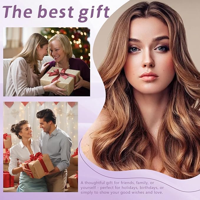 Curling Tie New Hair Curlers to Sleep in, Heatless Curls Overnight Headband, Soft Ribbon Wrap for Long Hair, Perfect Natural Curls Bouncy Curly Hairstyle Hair Suitable for All Hairs Types (Purple)