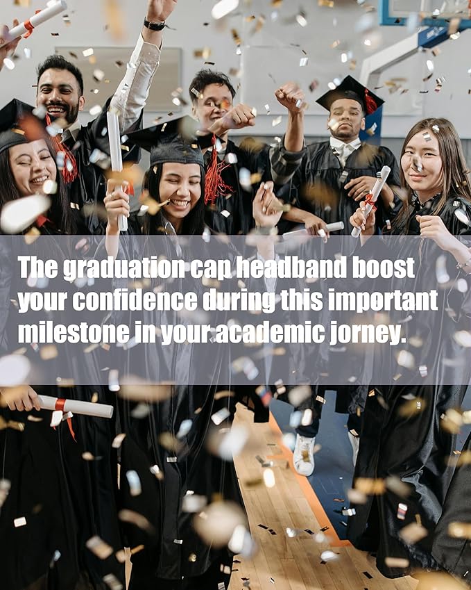 Clear Graduation Cap Headband Secures Decorations Holder Grad Cap Headband Insert Hat Anti-Slip Accessories for Graduates Gift