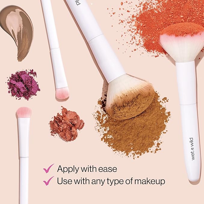 wet n wild Eyebrow and Liner Brush, Dual-Ended Precision, Angled for Definition, Ergonomic Handle for Comfortable Precision Control, Cruelty-Free & Vegan