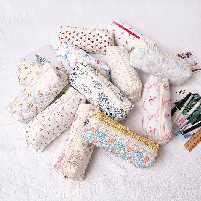 Pencil Case Pen Case Office College School Storage Bag Pouch Holder Box Organizer Makeup Pouch Cosmetic Bag Aesthetic Cute Pencil Case for Girls Boys Kids (ZM)