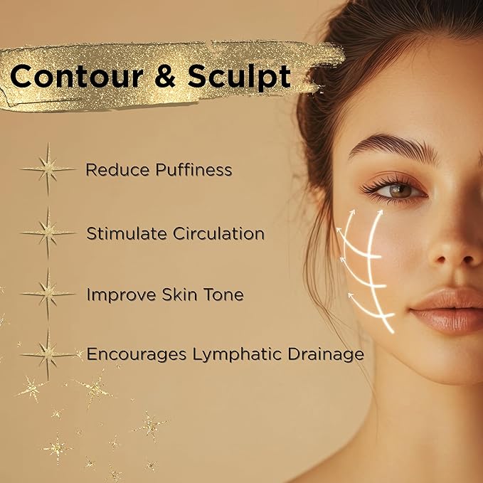 ICON Lymphatic Contour Brush for Face, Face Sculpting Tool for Lymphatic Drainage, Ultra Soft Bristles, Dry Brush, Helps Reduce Look of Puffiness (1 Pack)