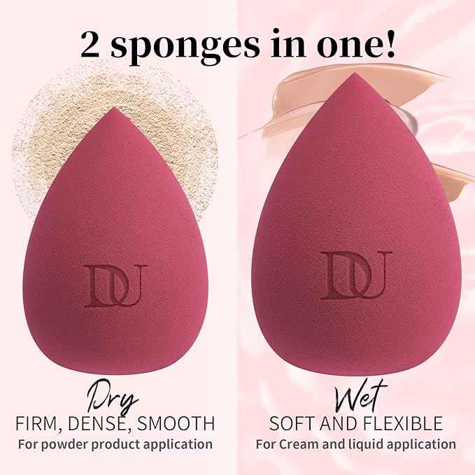 DUcare Makeup Sponges Makeup Blender Sponge for blending liquid Foundations, Powders and Creams