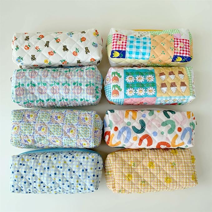 Pencil Case Pen Case Office College School Storage Bag Pouch Holder Box Organizer Makeup Pouch Cosmetic Bag Aesthetic Cute Pencil Case for Girls Boys Kids (R)