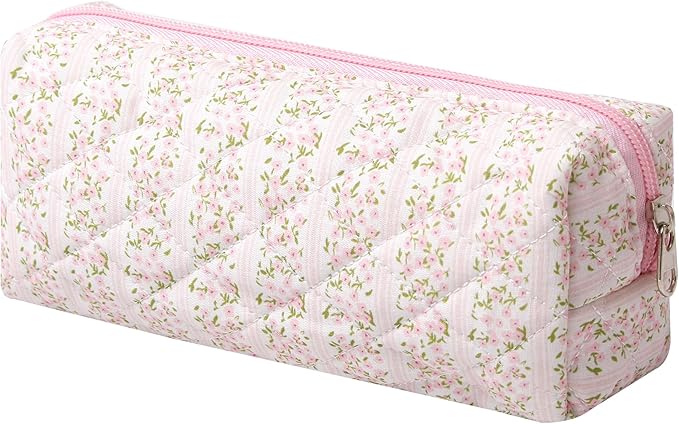Pencil Case Pen Case Office College School Storage Bag Pouch Holder Box Organizer Makeup Pouch Cosmetic Bag Aesthetic Cute Pencil Case for Girls Boys Kids (A)