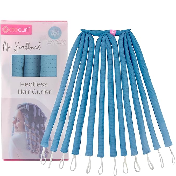 Octocurl No Headband Heatless Curlers for Medium to Thin Hair – Lightweight Curling System for Controlled, 360° Heat-Free Curls