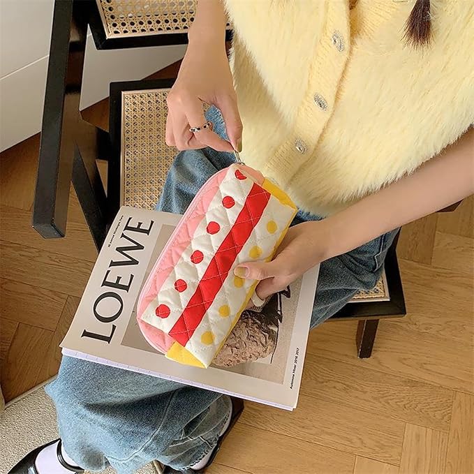 Pencil Case Pen Case Office College School Storage Bag Pouch Holder Box Organizer Makeup Pouch Cosmetic Bag Aesthetic Cute Pencil Case for Girls Boys Kids (K)