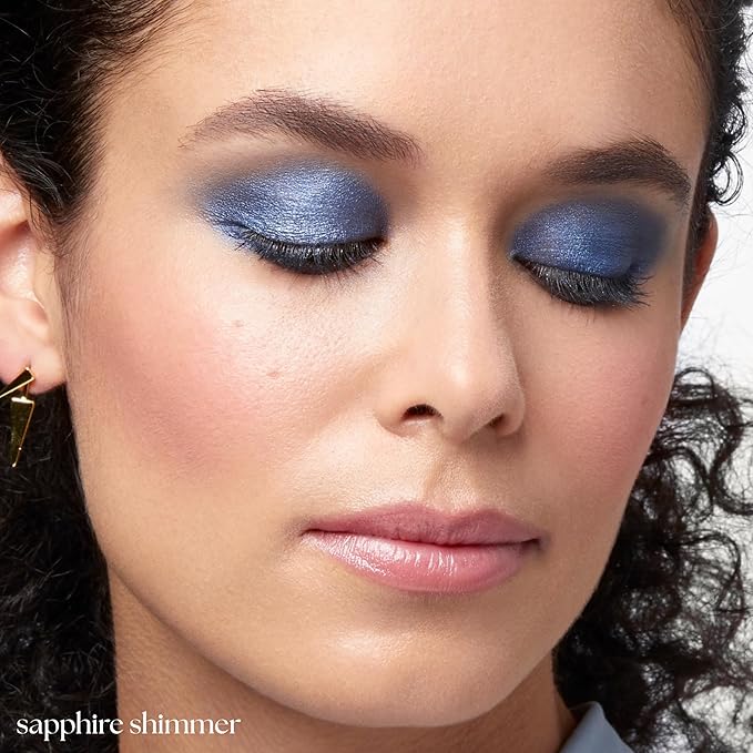 Julep Twice As Nice Eyeshadow Stick and Eyeliner Duo | Includes Eyeshadow 101 Creme-to-Powder Waterproof Shadow Stick, Sapphire Shimmer and All-Day Gel Eyeliner Pencil, Blackest Black