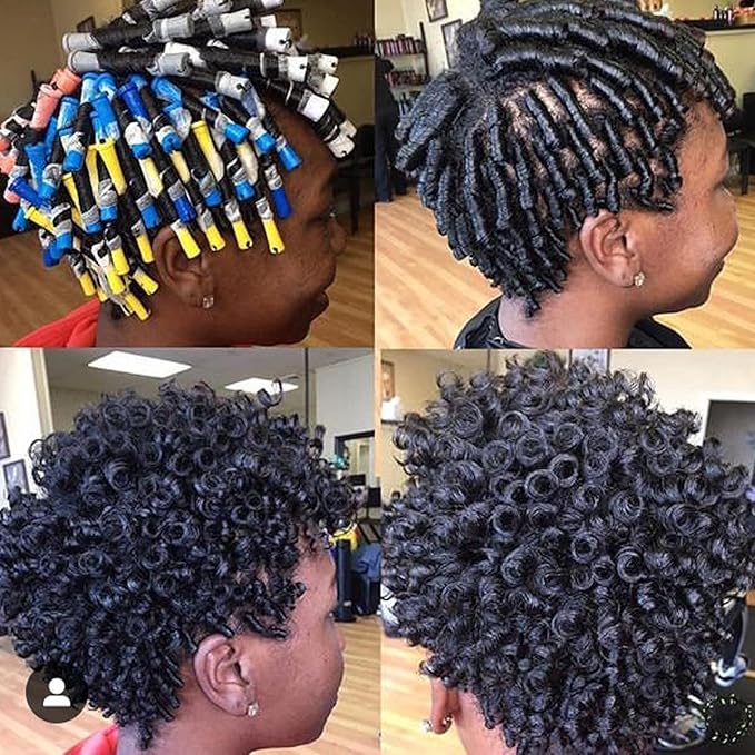 60 Pcs Hair Perm Rods Set 6 Sizes Perm Rods For Long Short Hair,Plastic Cold Wave Rollers For Hairdressing Hair Styling Tools