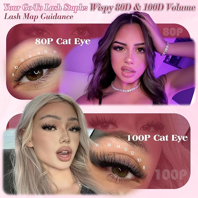 Lash Clusters 80D 100D Wispy Eyelash Clusters 544PCS Fluffy Cluster Eyelash Extensions D Curly Individual Lashes Pestañas Postizas 8-16MM Lashes Extensions for Beginners withThin Band by zenotti