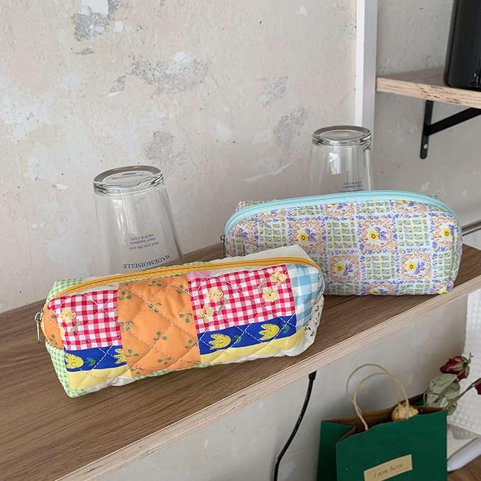 Pencil Case Pen Case Office College School Storage Bag Pouch Holder Box Organizer Makeup Pouch Cosmetic Bag Aesthetic Cute Pencil Case for Girls Boys Kids (I)