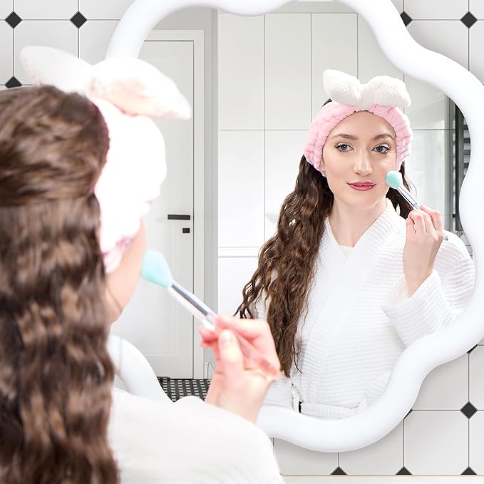 Disney Spa Headband, Soft, Plush, Adjustable, and Fun Hair Accessory for Skincare and Makeup Routines, Alice by Belle Maison