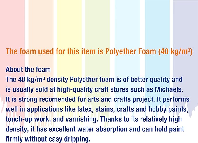 50pcs 1" Foam Brush with High Density Foam, Sponge Brush for Small Project