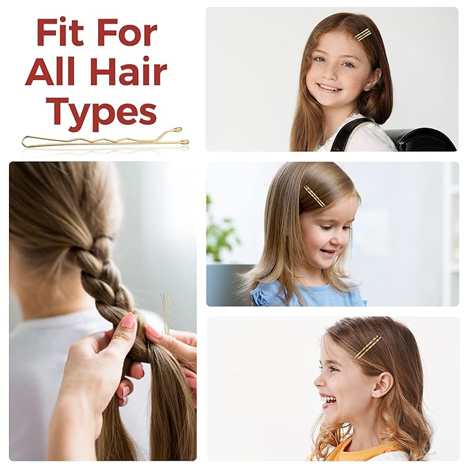 300 Pcs Bobby Pins Blonde, Hair Pins for Women Girls and Kids (Blonde)
