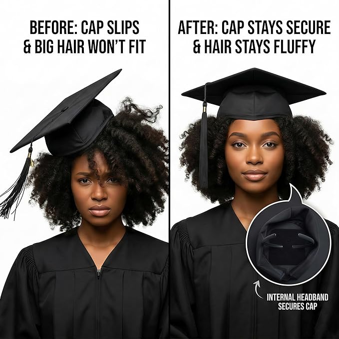 Graduation Cap Headband Secures Decorations Holder Grad Cap Headband Insert Hat Anti-Slip Accessories for Graduates Gift