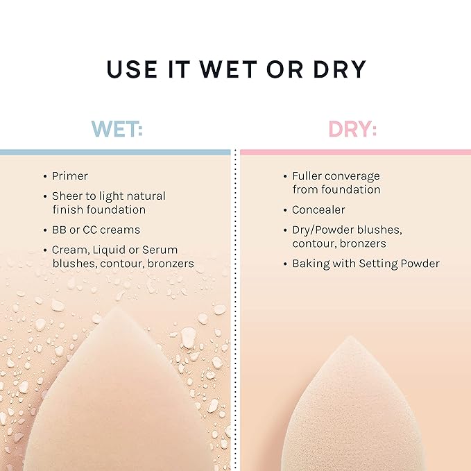 AOA Studio Collection Makeup Mochi Sponge Set Makeup Blender Latex Free and High-definition Set of 6 Makeup Blender For Powder Cream and Liquid Wonder Blender Beauty Cosmetic (6 Count)