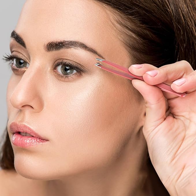Pink Eyelash Curlers with Slant Tip Tweezer Pink Bling Crystal Rhinestone Eyelashes Curls for Dramatic Long Lasting Seamless Brilliant Eyes, Best Bedazzled Makeup Stuff Things For Mascara Asian Beauty