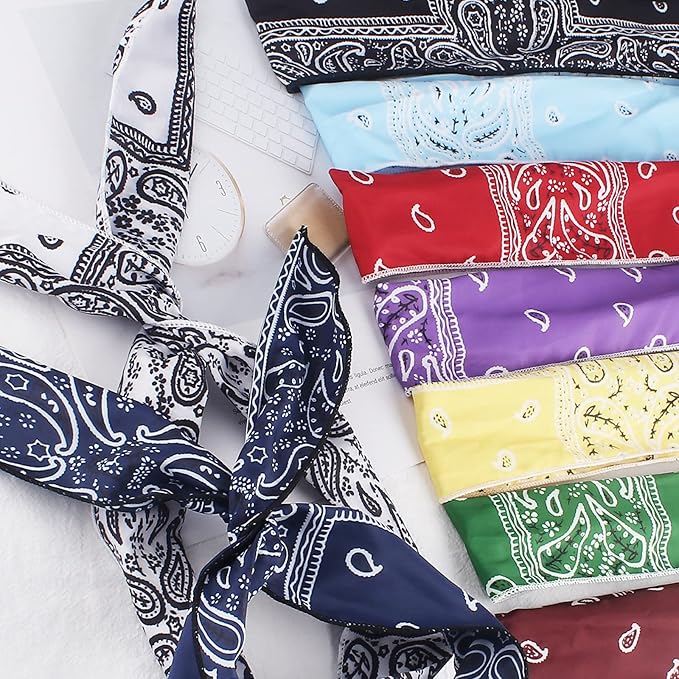 Ondder Bow Wire Headbands for Women, Paisley Bandana Headbands with Adjustable Wire, Fashion Hair Accessories Head Wraps for Women and Girls