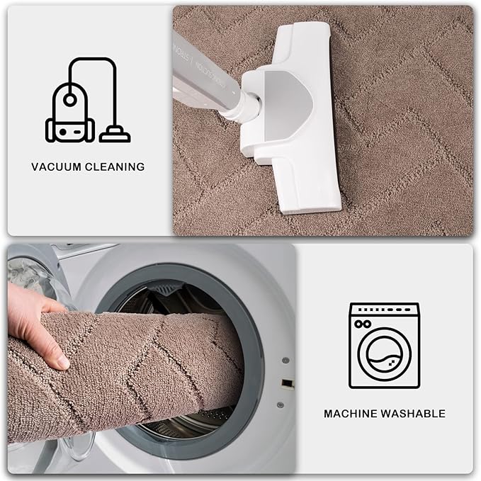 PURRUGS Dirt Trapping Door Mat 36" x 36", Non-Slip Machine Washable Entry Rug, Dog Doormat, Indoor Front Door Mat, Super Absorbent Entryway Rug for Muddy Shoes & Paws, Grayish Brown