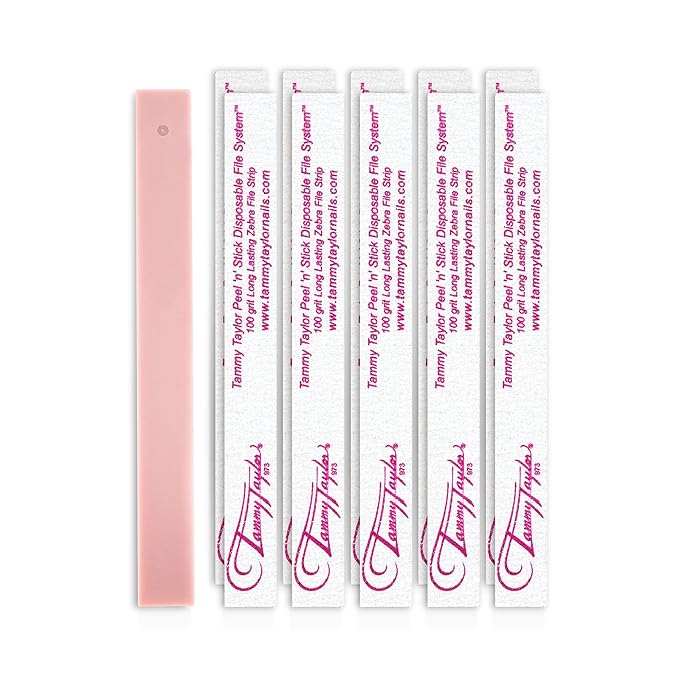 Tammy Taylor 100 Grit Acrylic Finger Nail Files for Women, 100/180 Limas para Uñas & Emery Boards for Nails, Professional Manicure Tools, Salon Art Supplies & Accessories, Disposable Fingernail File