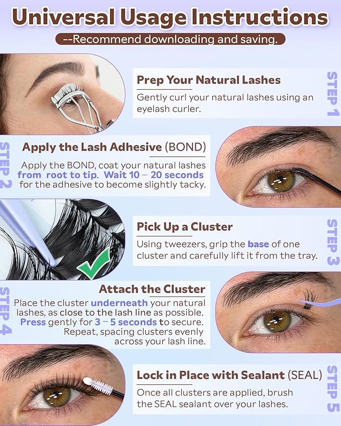 Goddvenus Wispy Lash Clusters Natural DIY Fairy Wet Eyelash Clusters 300 Pcs Cluster Eyelash Extensions Reusable Waterproof Individual Lash (10-16mm CC Curve)
