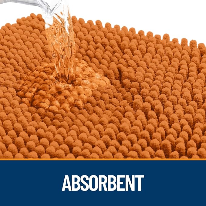 OLANLY Dog Door Mat for Muddy Paws 54x24, Absorbs Moisture and Dirt, Absorbent Non-Slip Washable Doormat, Quick Dry Chenille Mud Mat for Dogs, Entry Indoor Entryway Carpet for Inside Floor, Clay