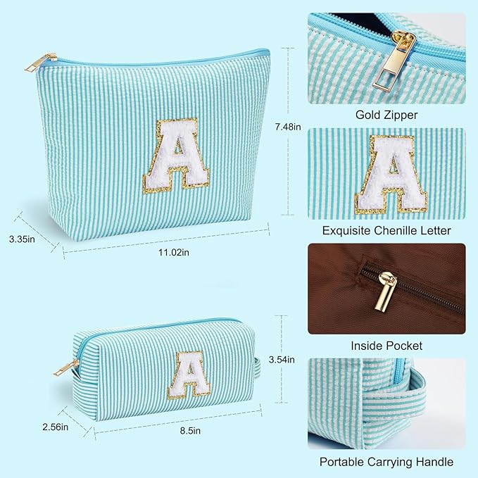 YOOLIFE Cute Cosmetic Bag Travel Bag - Makeup Bag Large Makeup Bag Make Up Bag Travel Cosmetic Bag Travel Size Toiletries Personalized Daughter Gifts Sister Gifts for Women Her Birthday Gift T