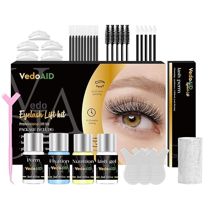2025 New Upgraded EyeLash Lift Kit Eyelash Extension Kit Eyelash Perm Kit, Eyelash Lifting & Eyelash Curling Includes Eye Shields, Pads, Accessories,Achieve Salon-Quality
