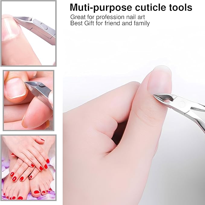 UM Supplies Cuticle Trimmer | Hangnail Remover | Extremely Sharp | Professional Cuticle Nippers | Stainless Steel | Cuticle clippers | Pedicure Manicure Tool (jaw 16)