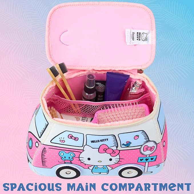 Get Trend Hello Kitty Toiletry Bag, Valentines Day Gifts for Women, Teens, Travel Essentials, Girls Makeup Bag Airplane, Cruise Essentials, Travel Accessories (Multi Hello Kitty)