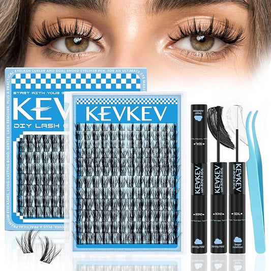 Manga Lash Clusters Kit 8-18mix Spiky Fairy Lash Clusters Kit Ultra-Thin Band Manga Lashes Eyelash Clusters Kit With Lash Bond And Seal DIY at Home(Fairy06 Kit)
