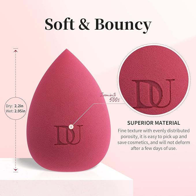 DUcare Makeup Sponges Makeup Blender Sponge for blending liquid Foundations, Powders and Creams