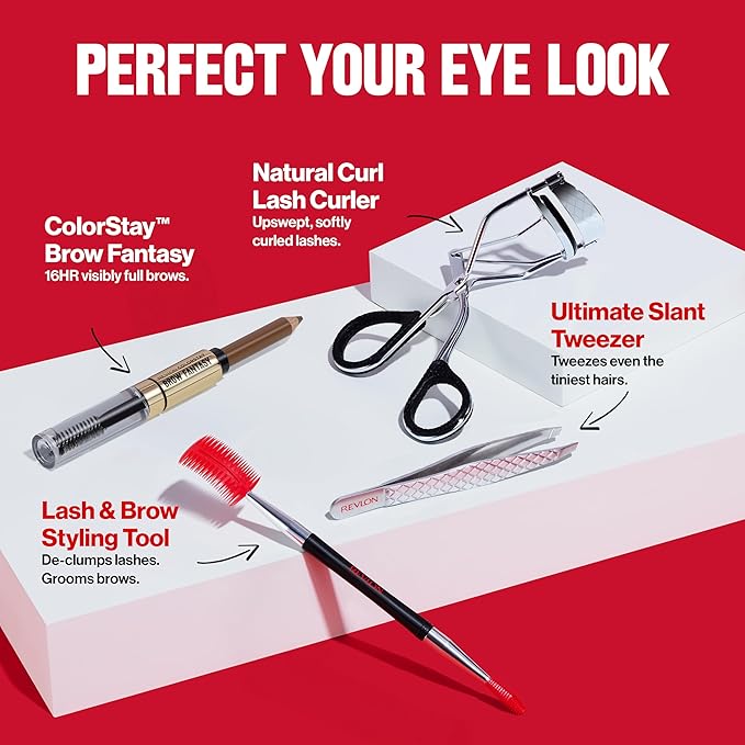 Revlon Lash & Brow Styling Tool, Dual Ended Eyelash Separator & Eyebrow Brush Spoolie, Works with Mascara, Stocking Stuffer for Women, 1 count