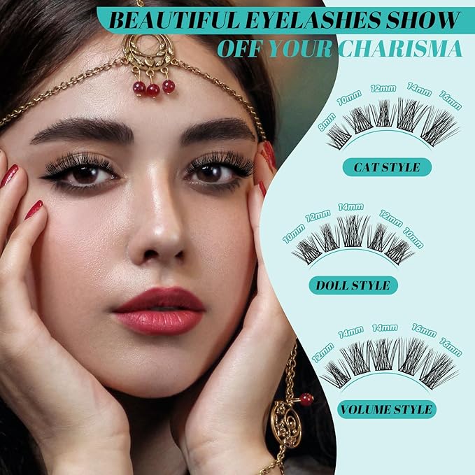 Lash Extension Kit,168Pcs DIY Eyelash Clusters with Bond and Seal Glue Waterproof,Eyelashes Remover for Cluster Extensions for Beginner,Lashes Applicator Tool(Medusa,D-Mix8-16mm Kit)