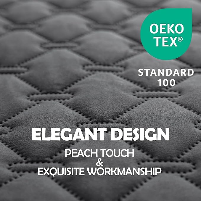 gogobunny 3X Stronger Waterproof Pet Blanket, Scratch Proof Furniture Protector for Dogs Cats, Reversible Cover 82x82 Inch, Dark Grey