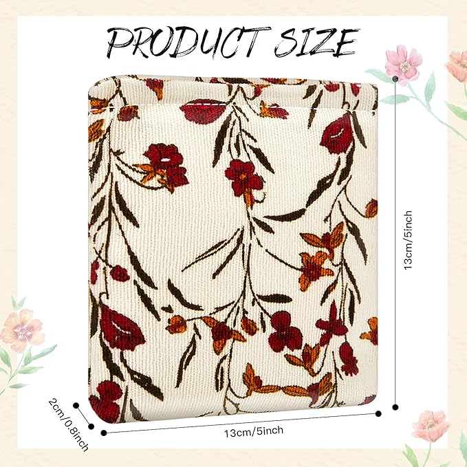 Abbylike 4 Pcs Small Makeup Bag Corduroy Cosmetic Pouch with Zipper Portable Little Bags for Purse Mini Pouch Cute Makeup Purse for Coin Essentials Items Women(Classic)