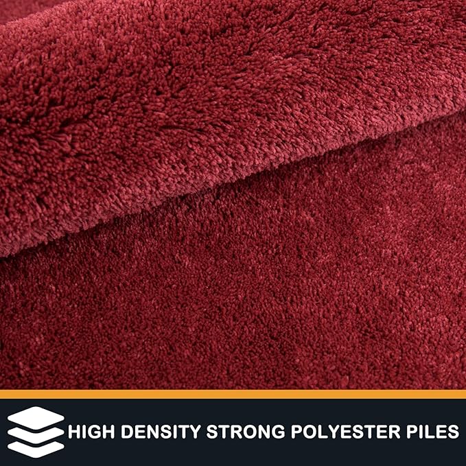 PURRUGS Dirt Trapping Door Mat 24" x 84", Non-Slip Machine Washable Entryway Rug, Dog Doormat, Indoor Front Door Mat, Super Absorbent Entry Rug for Muddy Shoes & Paws, Burgundy Red