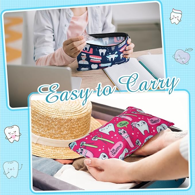 Reginary 20 Pieces Cosmetic Bag for Women, Roomy Makeup Bags with Zipper Toiletry Bag Pouch Travel Accessory Organizer Gifts, 7 x 4.3 Inches(Teeth)