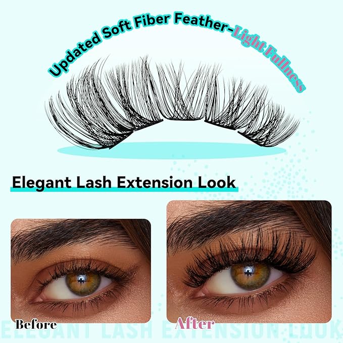 Lash Extension Kit 3D Effect Lash Clusters Kit 144pcs D Curl Eyelash Extension Kit with Lash Bond and Seal Lash Remover Lash Tweezers for Lash Clusters Eyelash Clusters Kit (Twilight, D-10-18mm Kit)